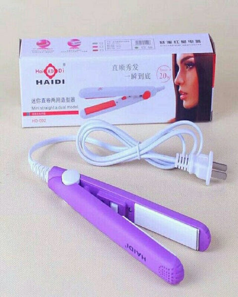 Mini Small Hair Straightener Student Mini Crystal Flat Iron Bangs Straight Hair Curler Fashion Portable Hair Styling Tools - beautysweetie